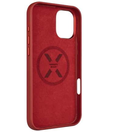 Fixed MagLeather | Back cover | Apple | iPhone 16 Plus | Leather | Red