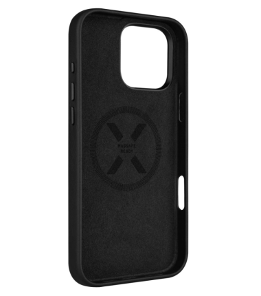 Fixed MagLeather | Back cover | Apple | iPhone 16 Pro Max | Leather | Black