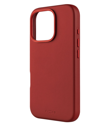 Fixed MagLeather | Back cover | Apple | iPhone 16 Pro | Leather | Red