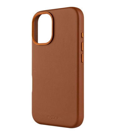 Fixed MagLeather | Back cover | Apple | iPhone 16 | Leather | Brown