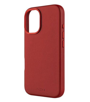 Fixed MagLeather | Back cover | Apple | iPhone 16 | Leather | Red