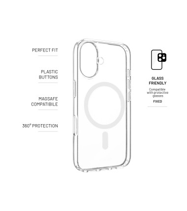 Fixed | MagPure | Back Cover | Apple | iPhone 16 | TPU | Clear