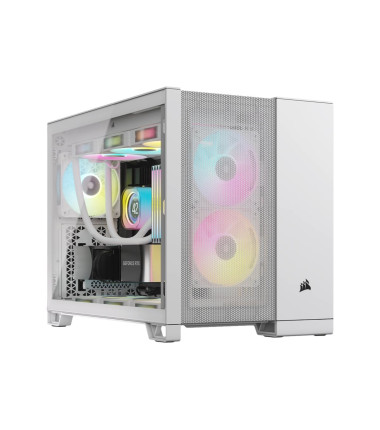 Corsair 2500D AIRFLOW Mid-Tower Dual Chamber PC Case, White | Corsair