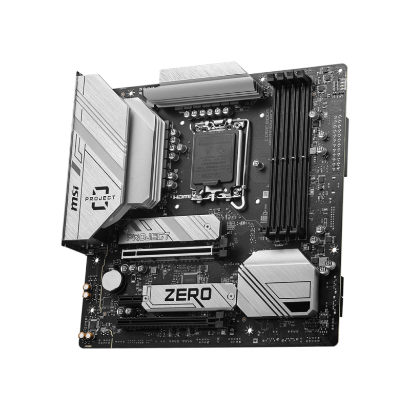 MSI B760M PROJECT ZERO | Processor family Intel | Processor socket LGA1700 | DDR5 | Supported hard disk drive interfaces SATA, M