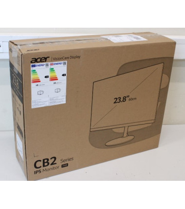 SALE OUT. Acer CB2 Series ZeroFrame CB242YEBMIPRX 23.8", LCD IPS,1920x1080/16:9/1ms/250/1m:1/1xHDMI/1xVGA/1xDP/Audio In/Out/Blac