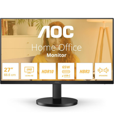 AOC U27B3M 27" VA 3840x2160/16:9/300cd/m2/4ms DP, HDMI, Headphone out