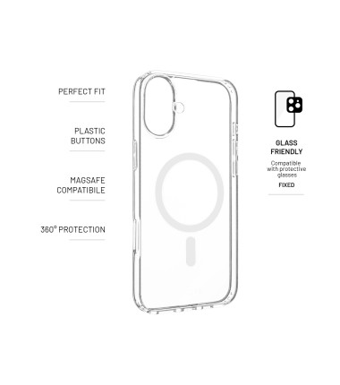 Fixed | MagPure | Back Cover | Apple | iPhone 16 Plus | TPU | Clear