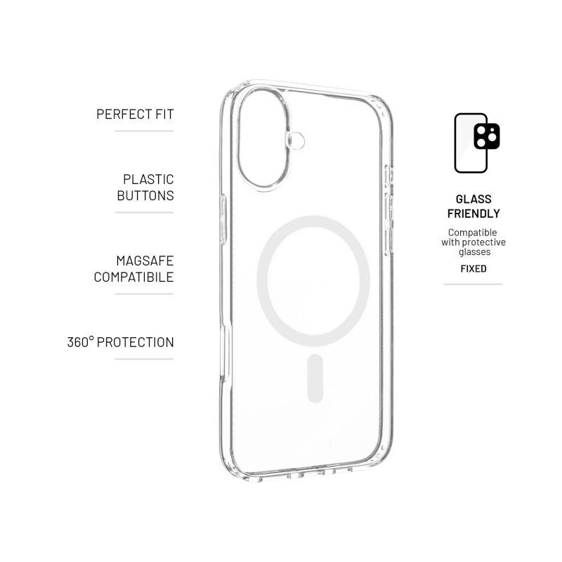 Fixed | MagPure | Back Cover | Apple | iPhone 16 Plus | TPU | Clear