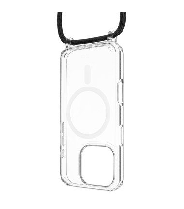 Fixed | MagPure Neck | Back Cover with Lanyard | Apple | iPhone 16 Pro Max | TPU | Clear, Black