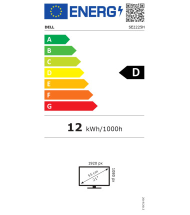 Dell SE2225H | 21 " | VA | FHD | 16:9 | 75 Hz | 5 ms | 1920 x 1080 pixels | 250 cd/m² | HDMI ports quantity 1 | Warranty 36 mont