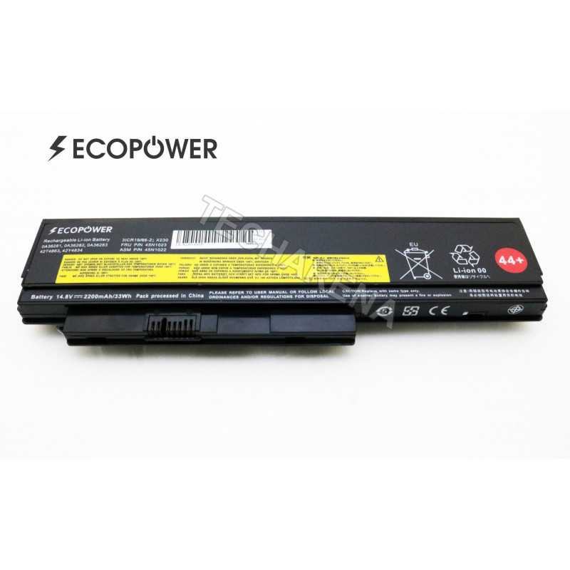 Lenovo battery ThinkPad X220 X230 X230I 4-cell 2200mAh 44+ EcoPower GC