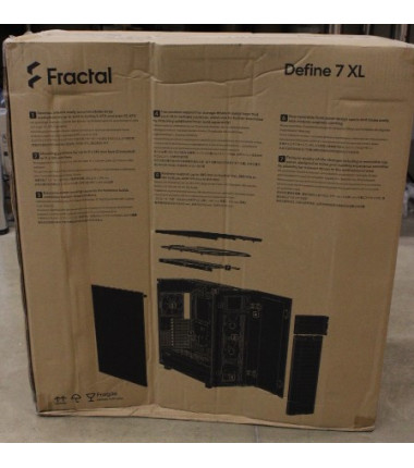 SALE OUT. Fractal Define 7 XL Black TG Dark Tint | Fractal Design | Define 7 XL TG Dark Tint | Side window | Black | E-ATX | DAM