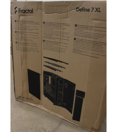 SALE OUT. Fractal Define 7 XL Black TG Dark Tint | Fractal Design | Define 7 XL TG Dark Tint | Side window | Black | E-ATX | DAM