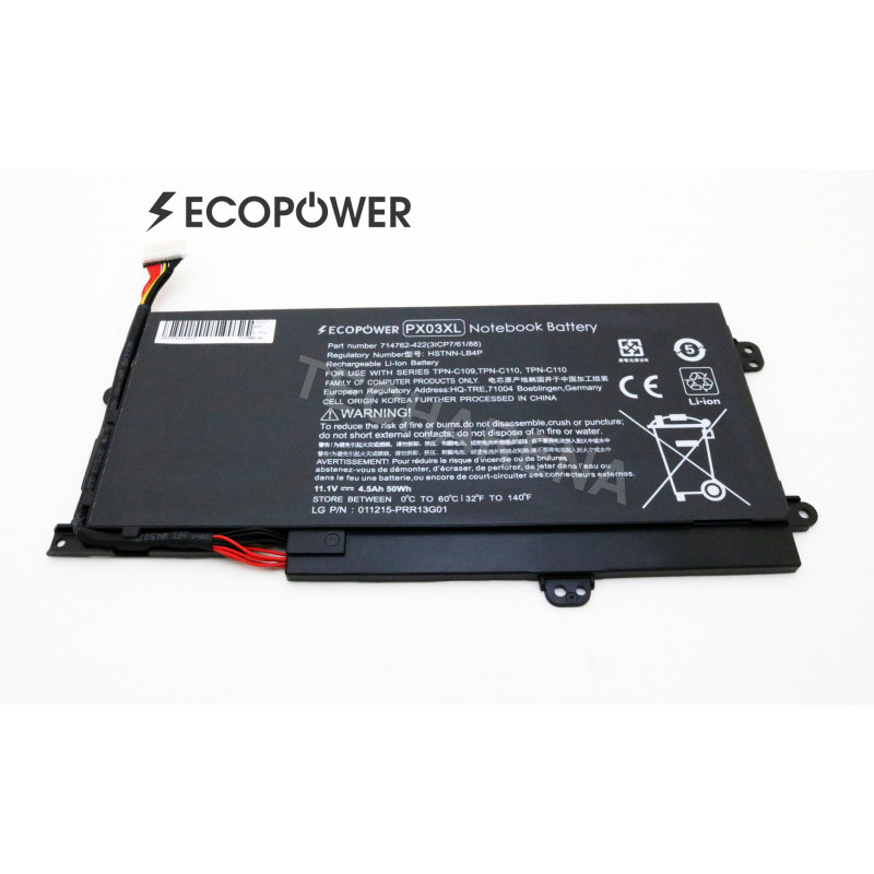 Hp PX03XL HSTNN-LB4P 715050-001 m6-k015dx EcoPower 3 celių 4504mah baterija