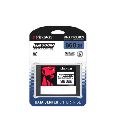 Kingston DC600M | 960 GB | SSD form factor 2.5" | Solid-state drive interface SATA Rev. 3.0 | Read speed 560 MB/s | Write speed 