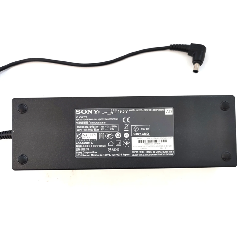 Sony AC adapter 19.5V 10.3A 200W 6.5x4.4 genuine used