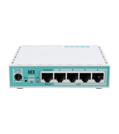 MikroTik RouterBOARD hEX | E50UG | 10/100/1000 Mbit/s | Ethernet LAN (RJ-45) ports 5 | Mesh Support No | MU-MiMO No | No mobile 