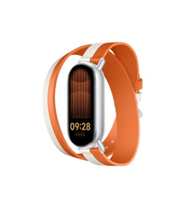 Xiaomi Dual-tone Leather Strap | 140–180mm | White and Orange | Calf Leather, PU (inside)