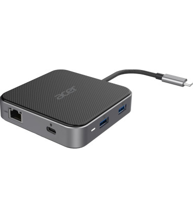 Acer 7-in-1 USB Type-C Dock | Ethernet LAN (RJ-45) ports 1 | DisplayPorts quantity 1 | HDMI ports quantity 1