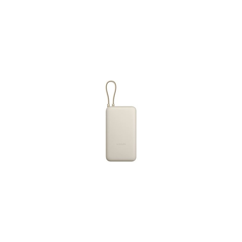 Xiaomi 33W Power Bank (Integrated Cable) | 20000 mAh | USB-C/USB-C cable/USB-A | Tan