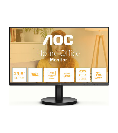 AOC 24B3CA2 | 23.8 " | IPS | FHD | 100 Hz | 1 ms | 1920 x 1080 pixels | 250 cd/m² | HDMI ports quantity 1 | Black