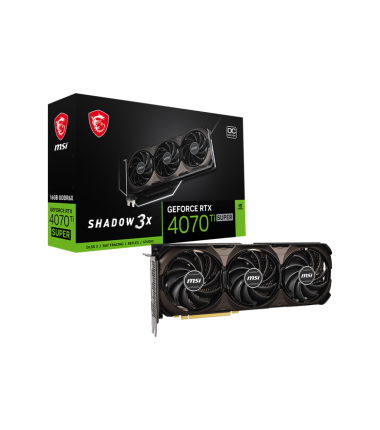 MSI GeForce RTX 4070 Ti SUPER 16G SHADOW 3X OC | NVIDIA | 16 GB | GeForce RTX 4070 Ti SUPER | GDDR6X | HDMI ports quantity 1 | P