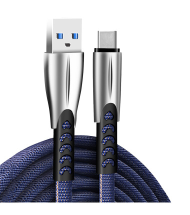 ColorWay Cable USB Type-C (Zinc Aalloy) 2.4А, 1m | CW-CBUC012-BL