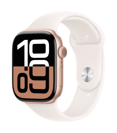 Apple Watch Series 10 | Smart watch | GPS (satellite) | Always-On Retina display | Waterproof | Rose Gold