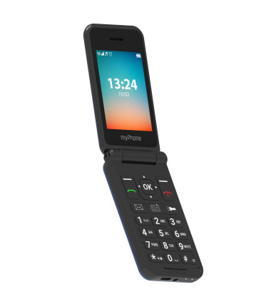 myPhone Flip | LTE | Black | 2.8 " | TFT | 48 MB | 128 MB | 3G | Bluetooth | 2.1 | USB version Type-C | Built-in camera | Main c