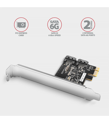 AXAGON Two-channel SATA III PCI-Express controller with two internal SATA port outputs | PCES-SJ2