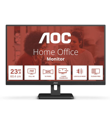 AOC 24E3UM 23,8“ 1920x1080/300 cd/m²/4 ms/DisplayPort HDMI Headphone out, Black