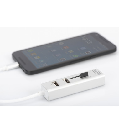 Digitus USB Type-C OTG 3-Port HUB and Card Reader | DA-70243