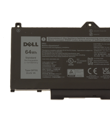 Dell original battery GRT01 r05p0 Precision Latitude P127F P137G P104F label close-up