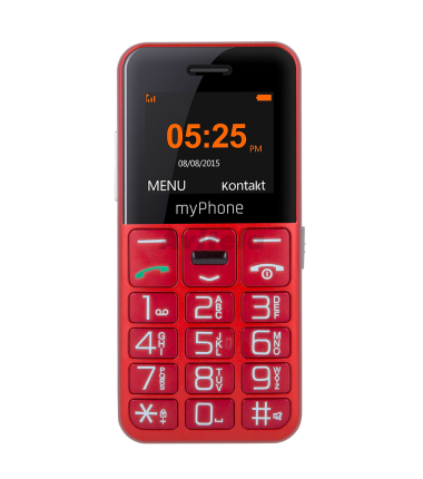 myPhone | Halo Easy | Red | 1.77 " | TFT | 24 MB | 32 MB | Single SIM | Bluetooth | Main camera resolution 0.3 MP | 1000 mAh