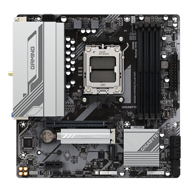 Gigabyte B650M GAMING PLUS WF | Processor family AMD | Processor socket AM5 | DDR5 | Supported hard disk drive interfaces M.2, S