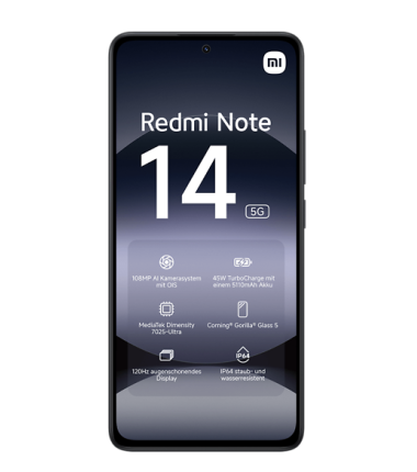 Xiaomi Redmi | Note 14 | Midnight Black | 6.67 " | AMOLED | 1080 x 2400 pixels | Mediatek | Dimensity | Internal RAM 8 GB | 256 