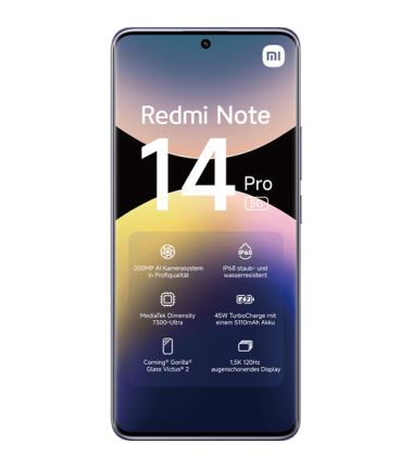 Xiaomi Redmi | Note 14 Pro | Lavender Purple | 6.67 " | AMOLED | 1220 x 2712 pixels | Mediatek | Internal RAM 8 GB | 256 GB | Du