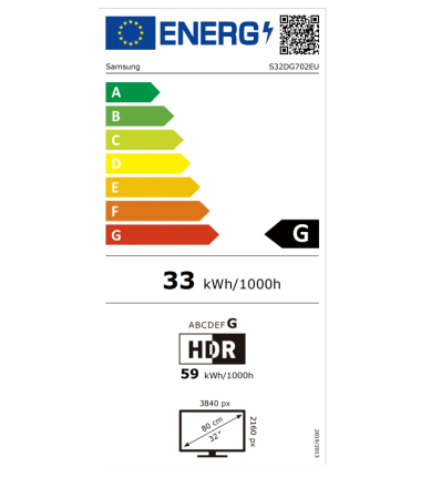 Samsung LS32DG702EUXDU | 32 " | IPS | 16:9 | 144 Hz | 1 ms | 350 cd/m² | HDMI ports quantity 2 | Black