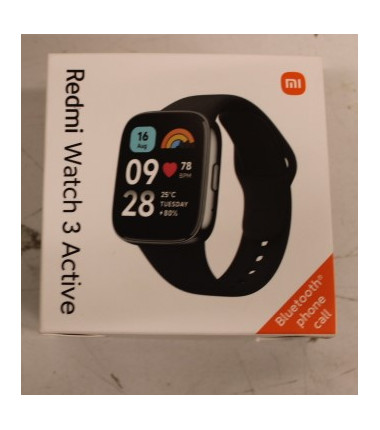 Redmi Watch 3 Active | Smart watch | GPS (satellite) | AMOLED | Waterproof | DAMAGED PACKAGING | Black