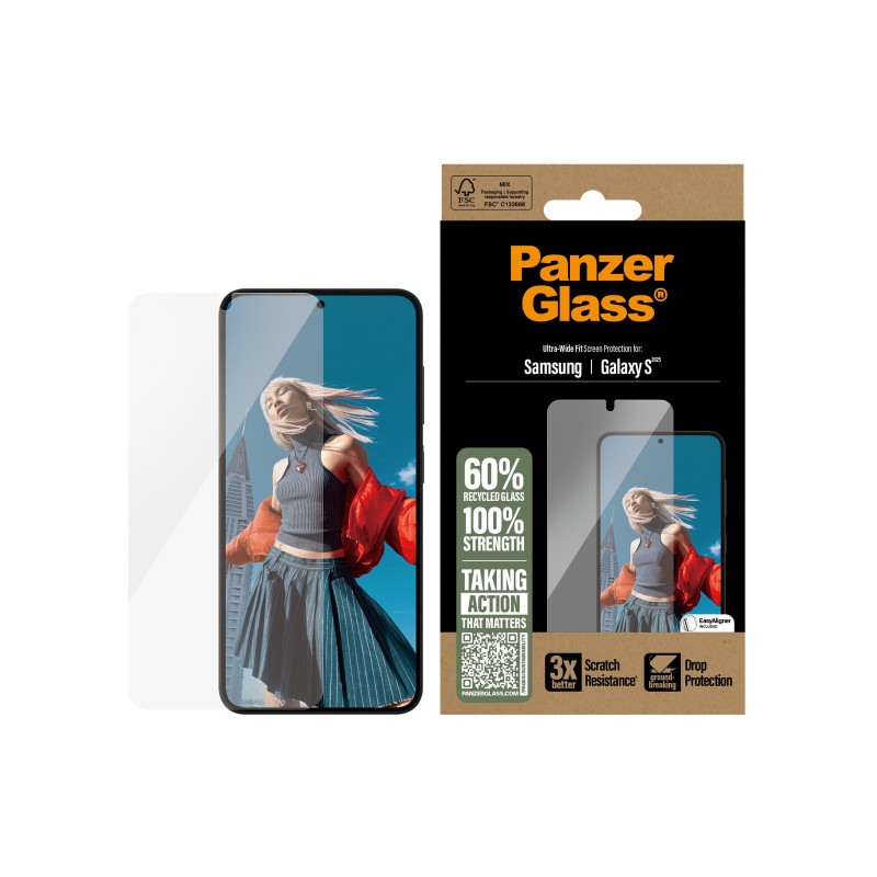 PanzerGlass Screen Protector Samsung Galaxy S25 | Ultra-Wide Fit | PanzerGlass