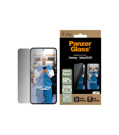 PanzerGlass Privacy Screen Protector Samsung Galaxy S25 | Ultra-Wide Fit | PanzerGlass