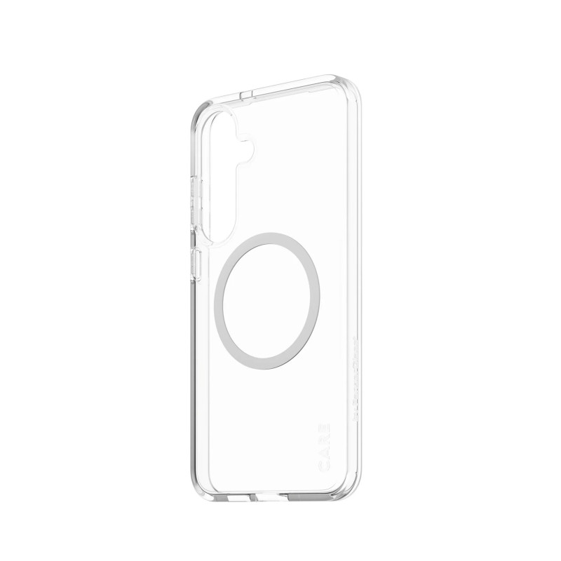 CARE by PanzerGlass Flagship Case Transparent Urban Combat w. White Qi Compatible Samsung Galaxy S25 | CARE