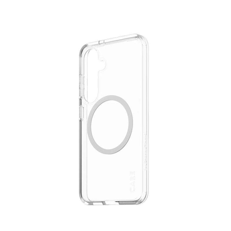 CARE by PanzerGlass Flagship Case Transparent Urban Combat w. White Qi Compatible Samsung Galaxy S25 | CARE