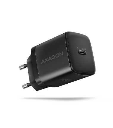 AXAGON ACU-PD20 Wall charger 20W, 1x port USB-C, PD3.0/PPS/QC4+/AFC/Apple, black