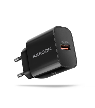 AXAGON ACU-QC18 Wall charger 18W, 1x port USB-A, QC3.0/AFC/Apple, black