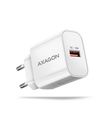 AXAGON ACU-QC18W Wall charger 18W, 1x port USB-A, QC3.0/AFC/Apple, white