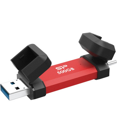 Silicon Power DS72 | 500 GB | USB Type-A/USB Type-C 3.2 Gen 2 | Red