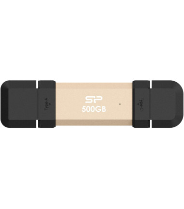 SILICON POWER DS72 Dual USB-C/USB 3.2 Gen 2, 500GB, Gold | Silicon Power