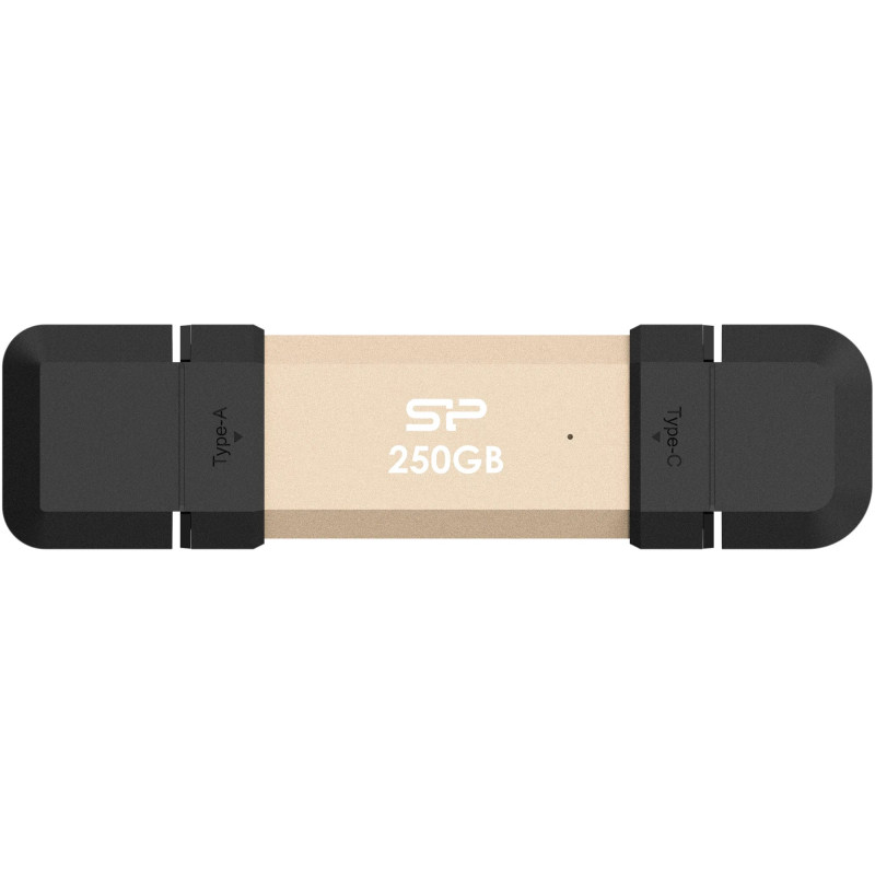 SILICON POWER DS72 Dual USB-C/USB 3.2 Gen 2, 250GB, Gold | Silicon Power
