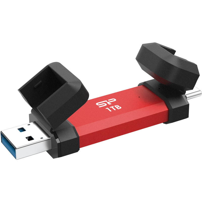 SILICON POWER DS72 Dual USB-C/USB 3.2 Gen 2, 1TB, Red | Silicon Power